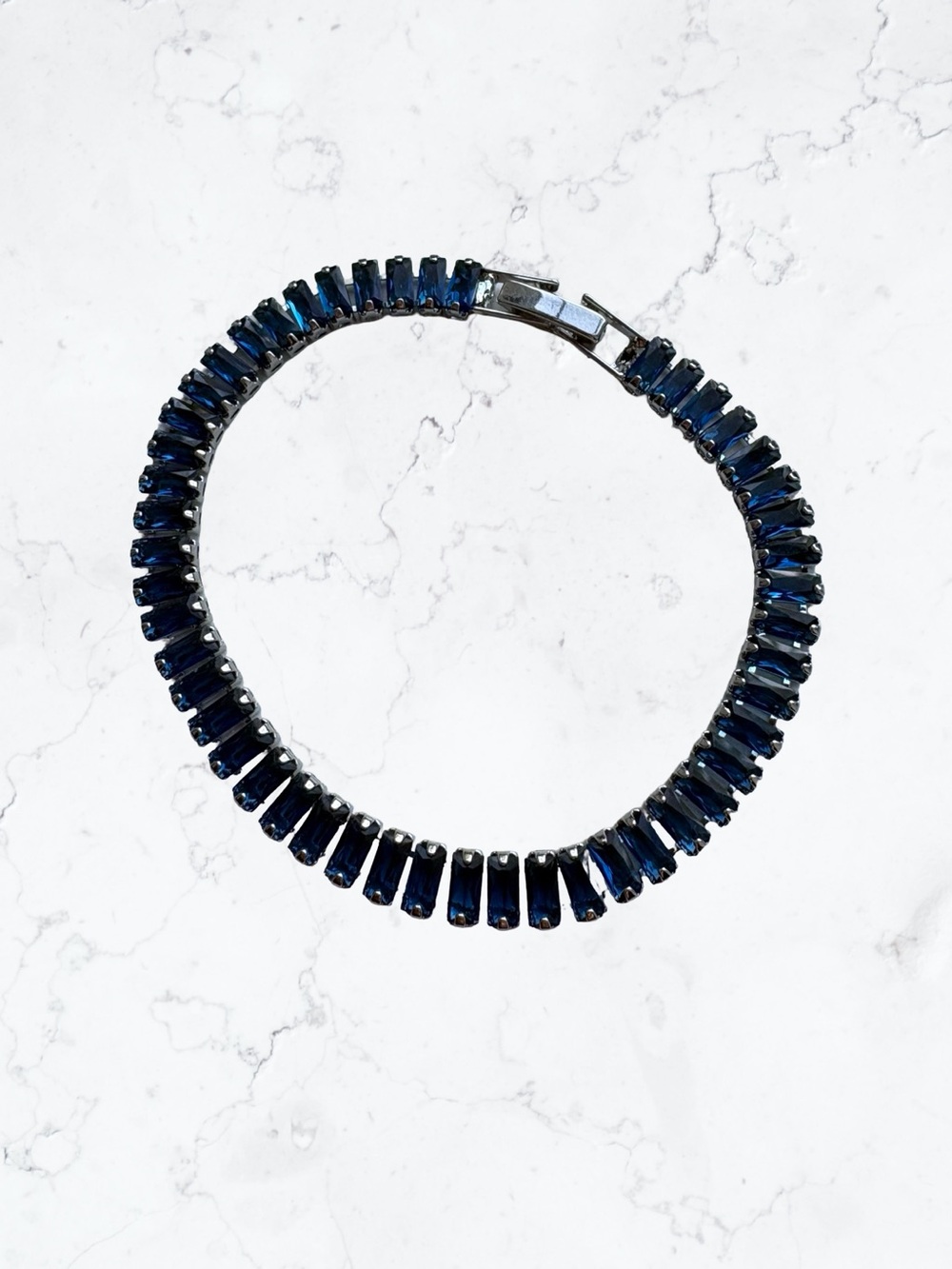 Elegant Navy Crystal Tennis Bracelet - Women Jewelry